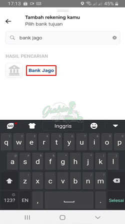 Masukkan Nama Bank