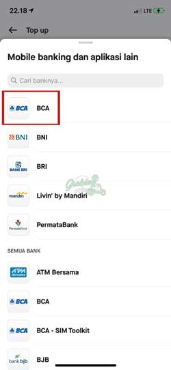 Pilih Bank BCA